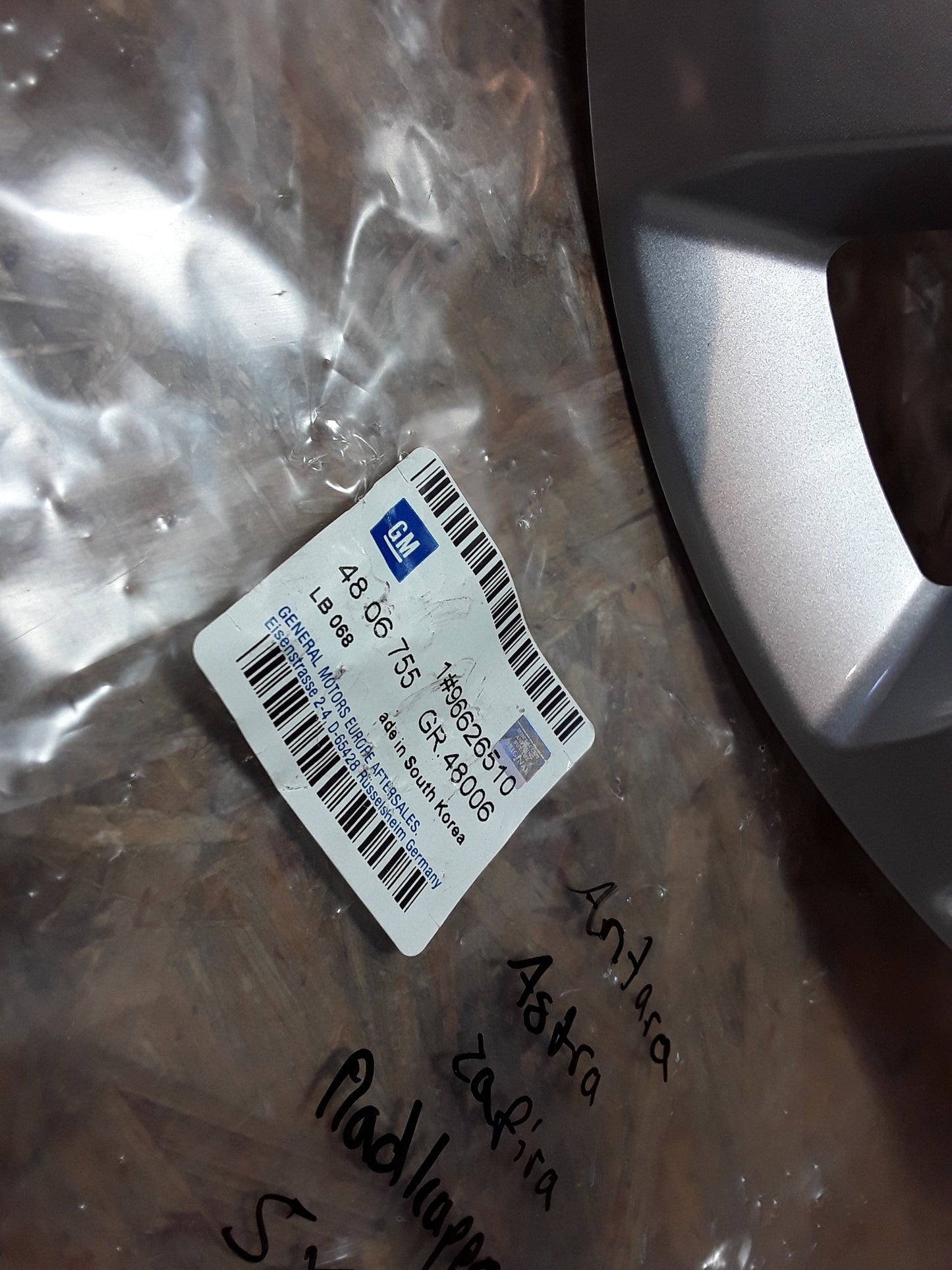 Antara Astra Zafira Radkappe 16" silber original GM Opel NEU