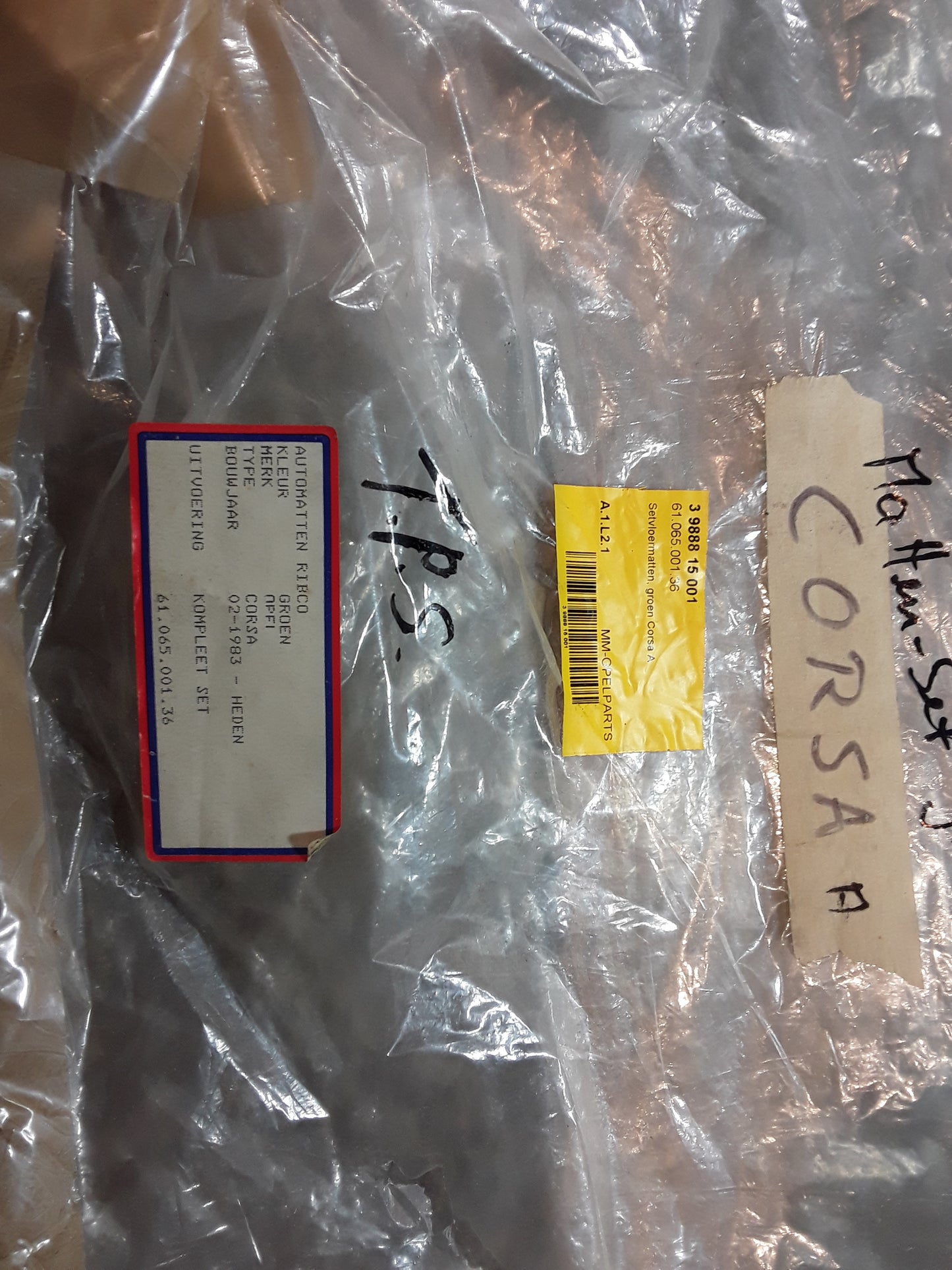 Corsa A Fußmattensatz grün Original Opel NEU