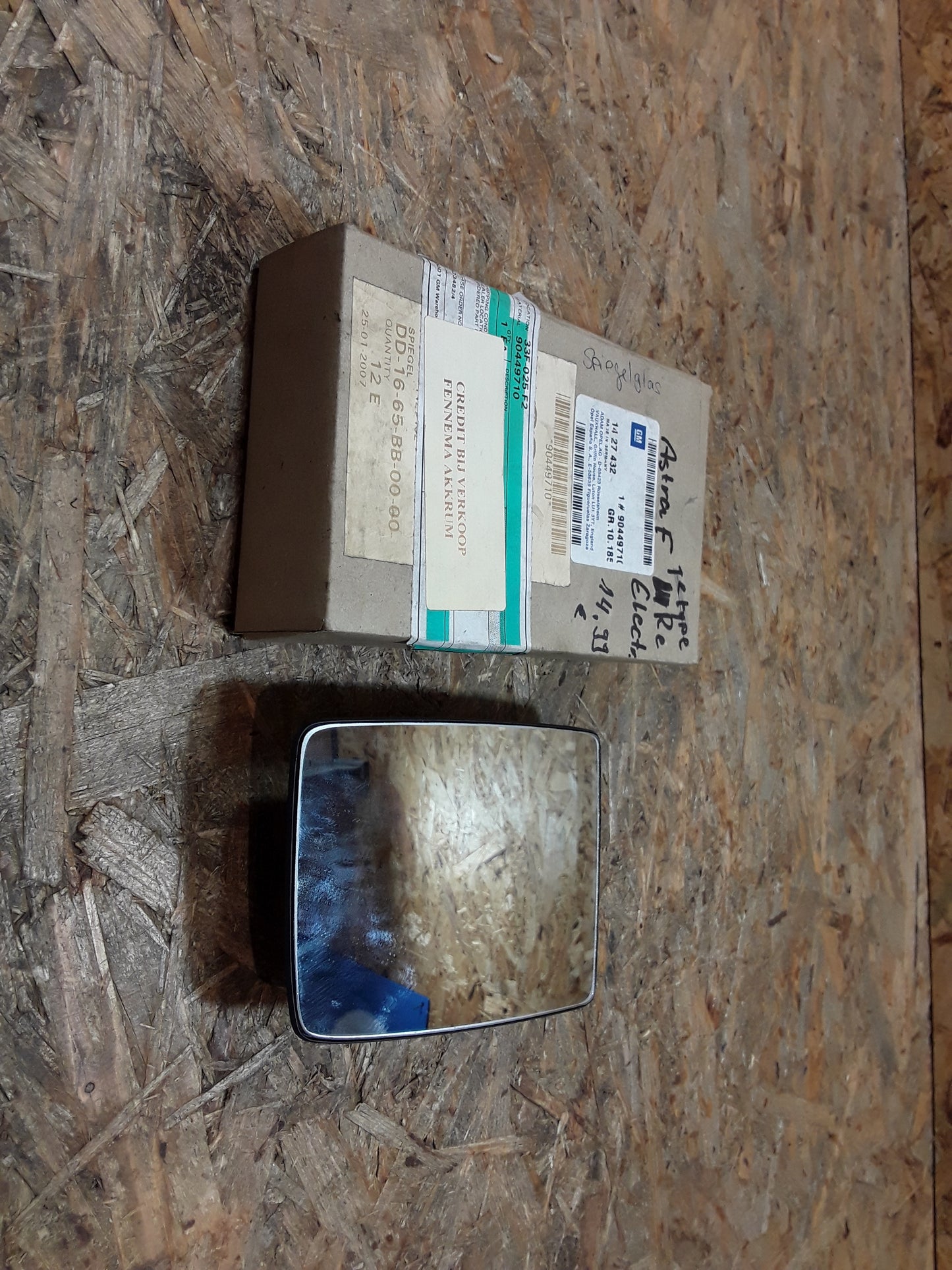 Astra F Spiegelglas rechts beheizbar original GM Opel NEU