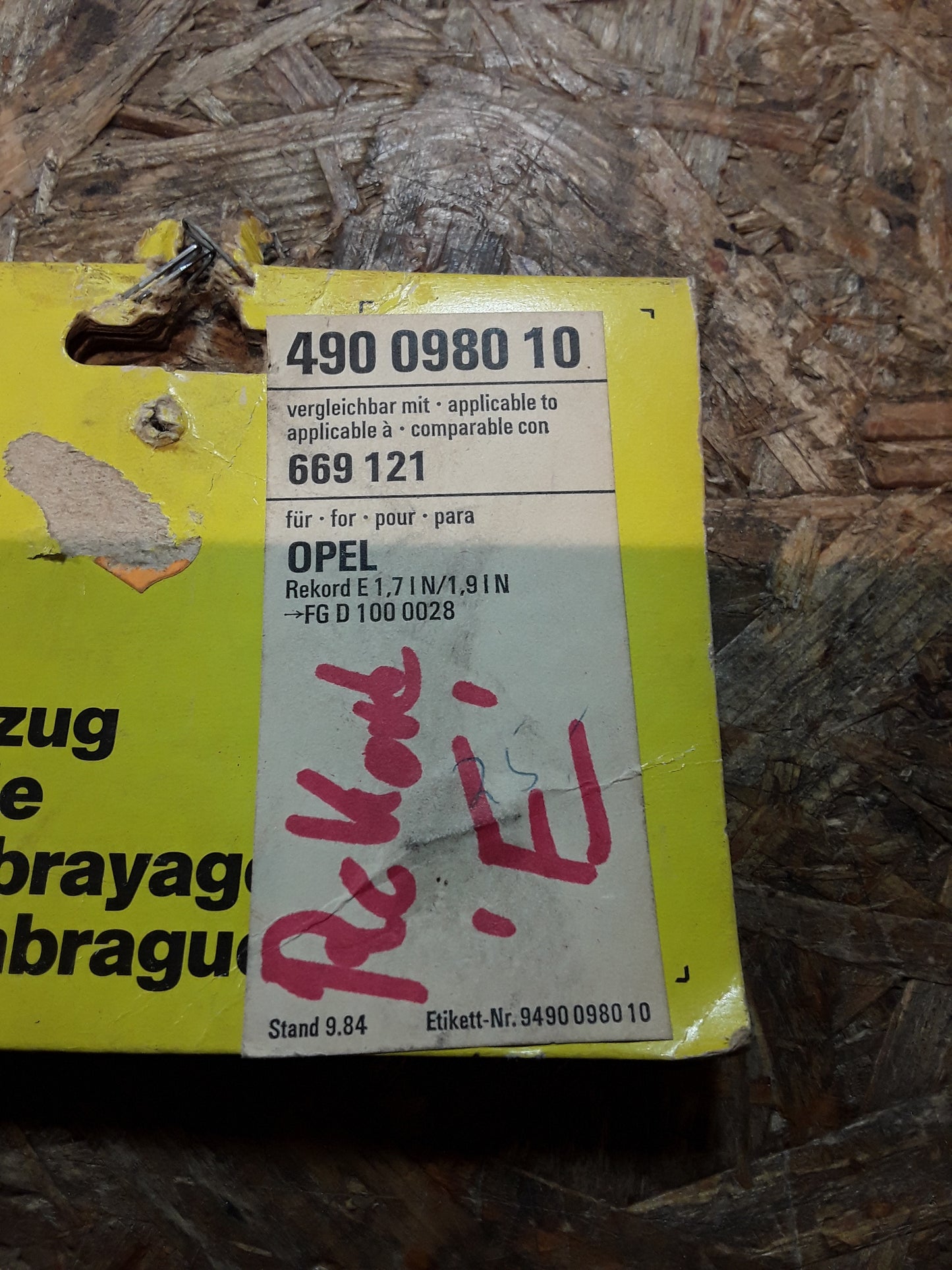 Rekord E Kupplungsseil Bowdenzug original LUK NEU