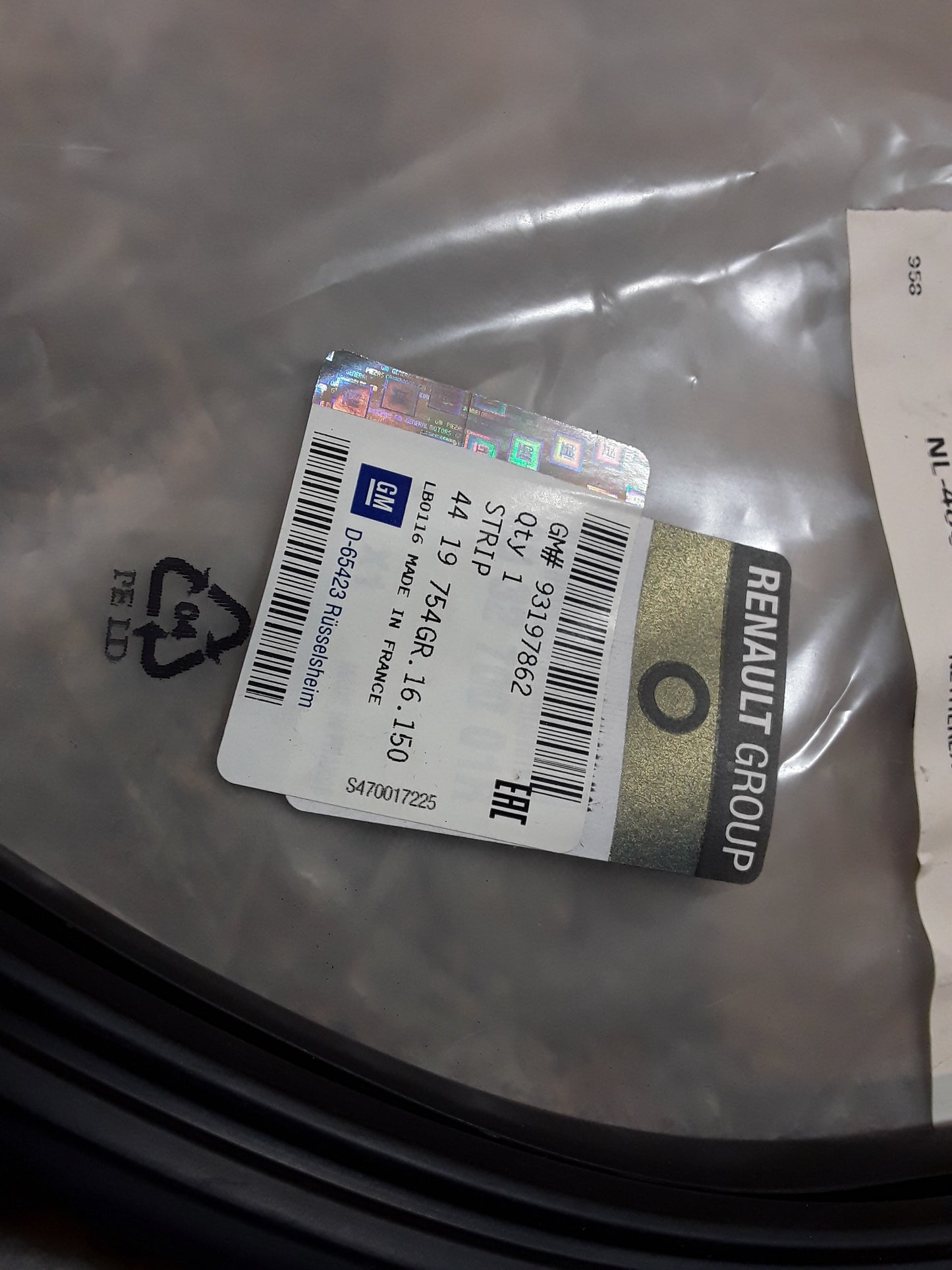 Movano B 2010 Türdichtung vorne rechts original GM Opel NEU