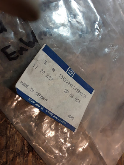 Kadett E Emblem weiß original GM Opel NEU