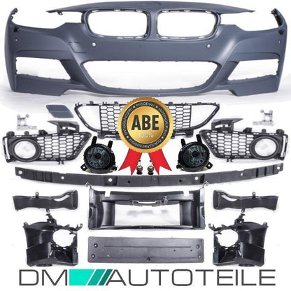 Stoßstange vorne SRA+PDC + NSW Smoke passt für BMW F30 F31 Serie & M-Paket 11-17