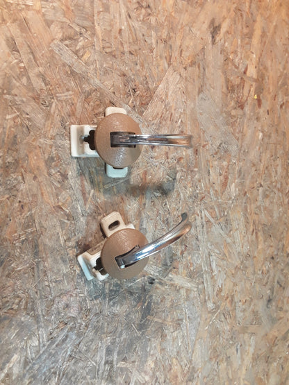 Kadett B Türöffnerset innen, braune Blende original GM Opel NEU