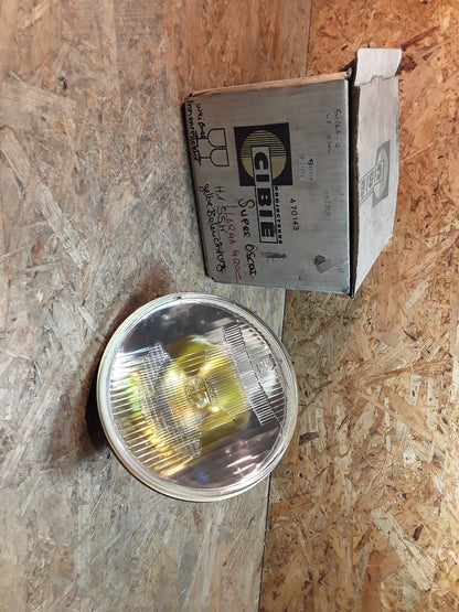 Universal super Oscar H1 Scheinwerfer 55W gelbe Beleuchtung, weißer Innenreflektor original Cibie NEU