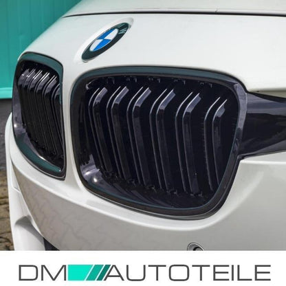 Sport Stoßstange vorne PDC & SRA + Doppelsteg Kühlergrill schwarz glanz passend für BMW 3er F30 F31 M +ABE