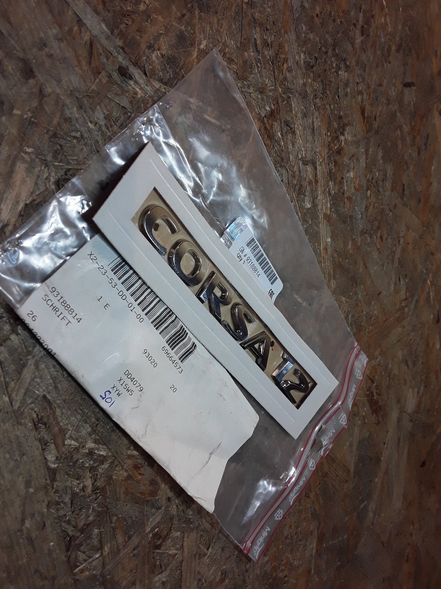 Corsa D Emblem "Corsa 1.2" original GM Opel NEU
