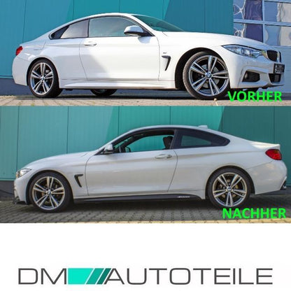 Set Sport-Performance Ansätze Schweller + Folie passend für BMW 4er F32 F33 F36 mit M-Paket 13-17 + ABE*
