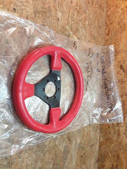 Lenkrad Kustleder rot 30cm Durchmesser ohne Hersteller NEU