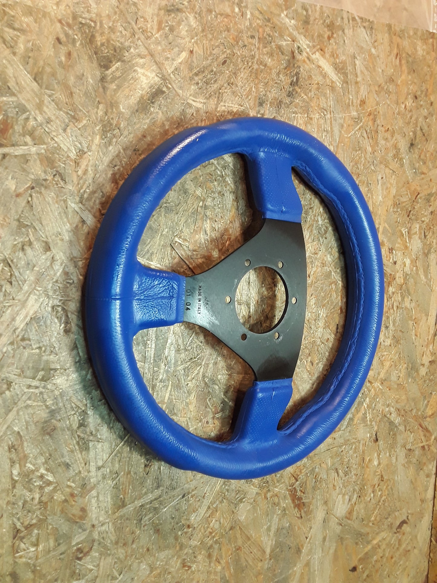Lenkrad Kustleder blau 30cm Durchmesser ohne Hersteller NEU