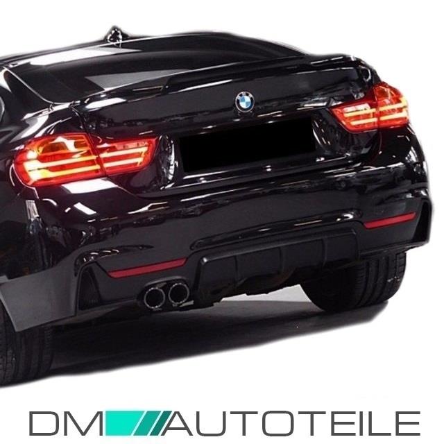 Sport-Performance Heckspoiler Hecklippe Schwarz Glanz 475 Code hinten passend für BMW 4er F36 Gran Coupe ab Baujahr 2013 -...