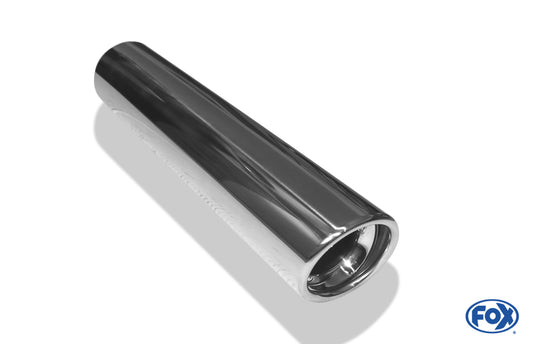 FOX Anschweißendrohr Typ 17 Ø 80 mm / Länge: 400 mm - rund / eingerollt / 15° abgeschrägt / mit Absorber