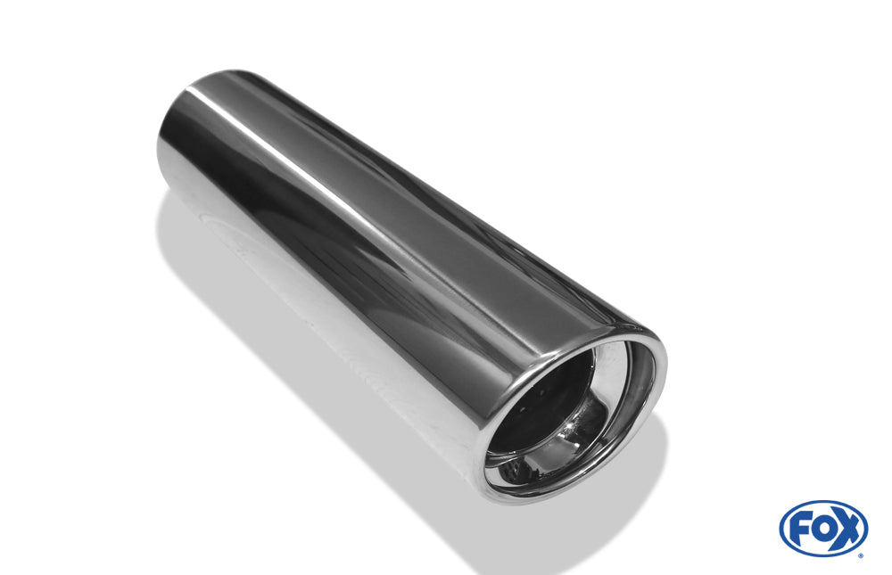 FOX Anschweißendrohr Typ 17 Ø 100 mm / Länge: 400 mm - rund / eingerollt / 15° abgeschrägt / mit Absorber