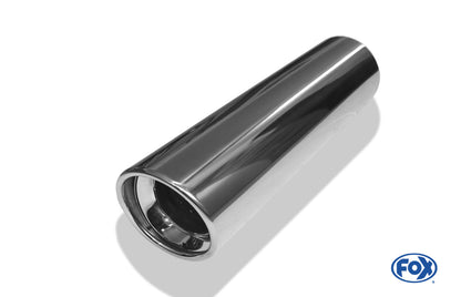 FOX Anschweißendrohr Typ 17 Ø 100 mm / Länge: 400 mm - rund / eingerollt / 15° abgeschrägt / mit Absorber