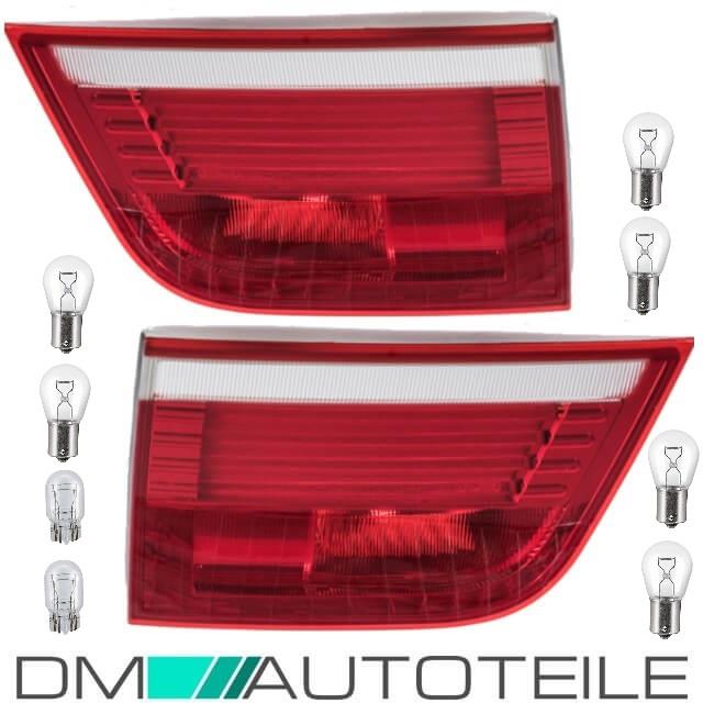 Set LED Rückleuchten Rot Weiß Innen links & rechts passt für BMW X5 E70 +Birnen Komplett 07-10