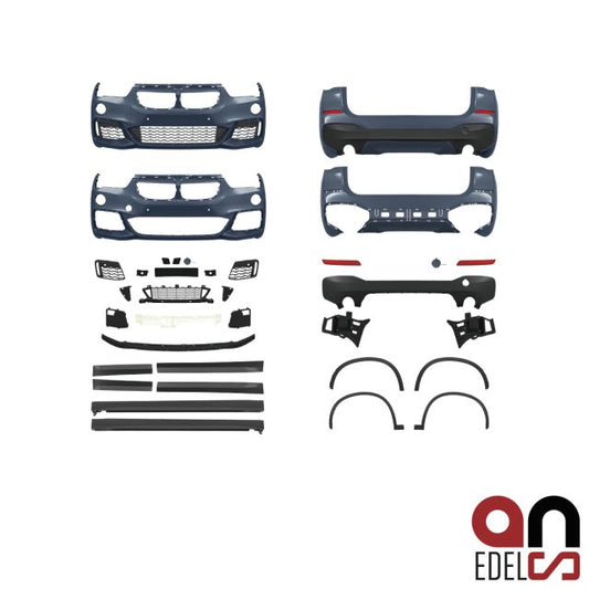 AN Sport Umbau Duplex Bodykit Set grundiert für SRA + PDC passt für BMW X1 F48 bis Baujahr 2019 auch M-Paket