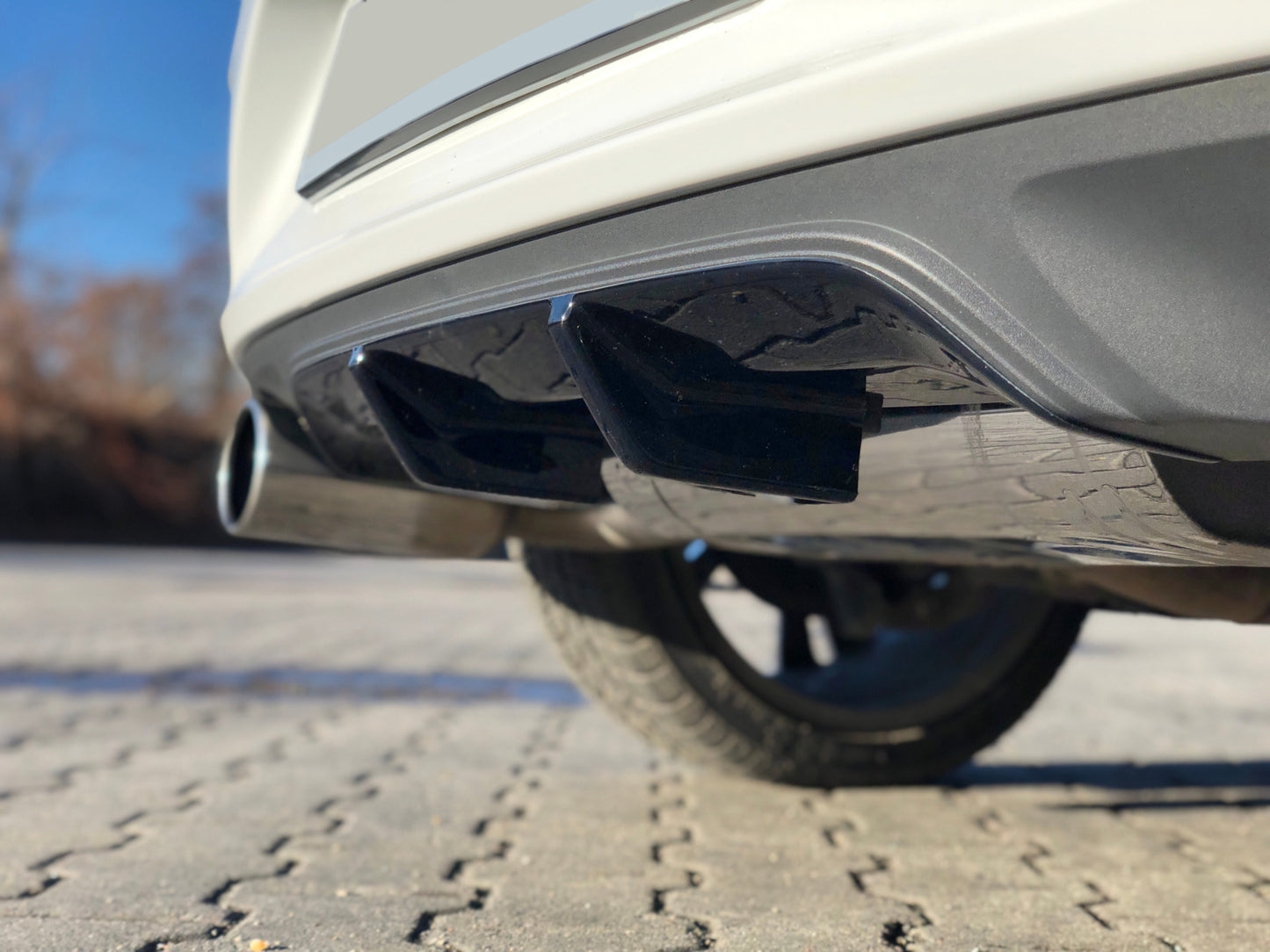 Diffusor Heck Ansatz für OPEL ASTRA K OPC-LINE schwarz matt