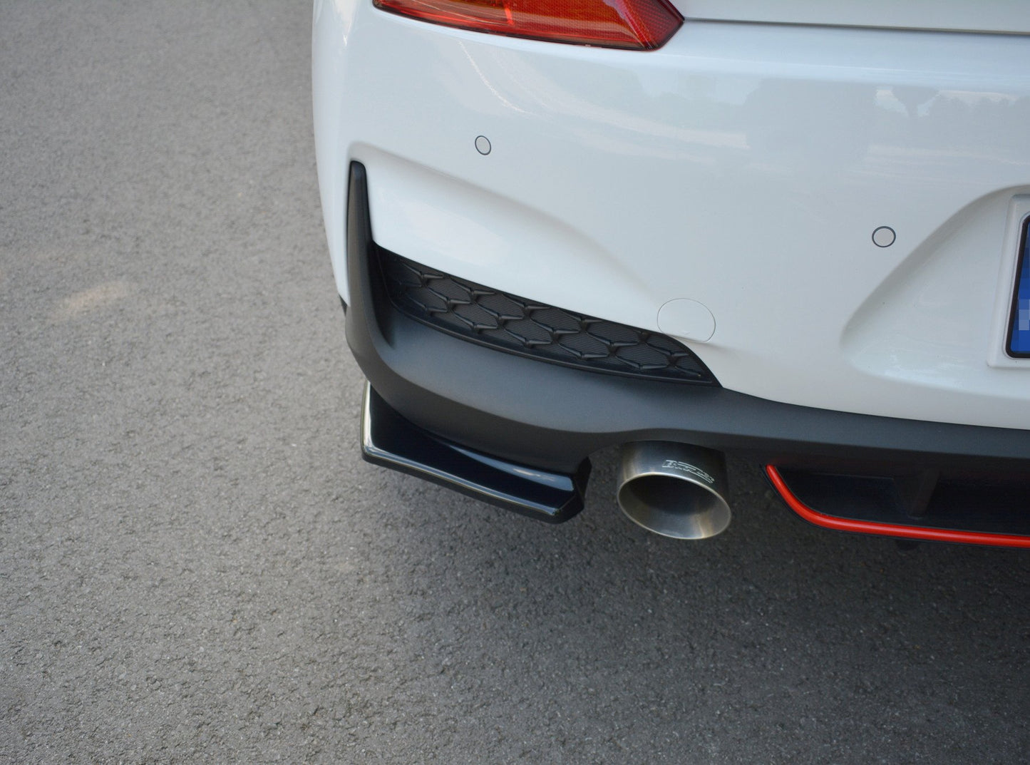 Heck Ansatz Flaps Diffusor für HYUNDAI I30 Mk3 N  schwarz matt