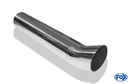 FOX Anschweißendrohr Typ 18 Ø 70 mm / Länge: 400 mm - rund / uneingerollt / FOX-Design / ohne Absorber