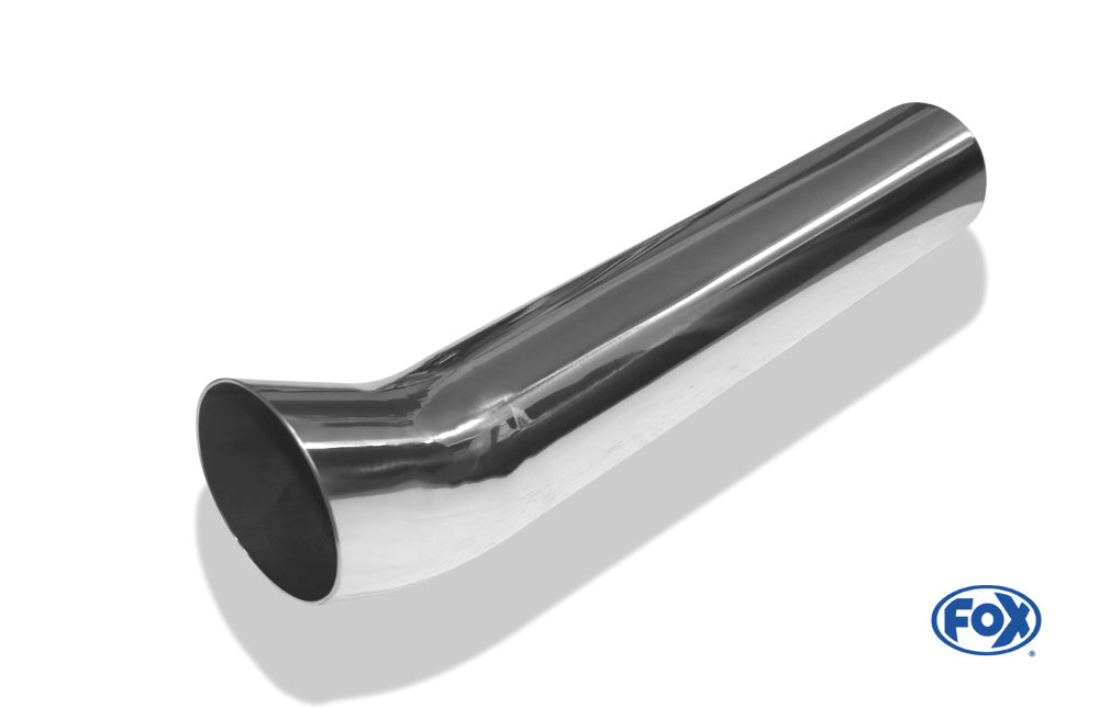 FOX Anschweißendrohr Typ 18 Ø 70 mm / Länge: 400 mm - rund / uneingerollt / FOX-Design / ohne Absorber