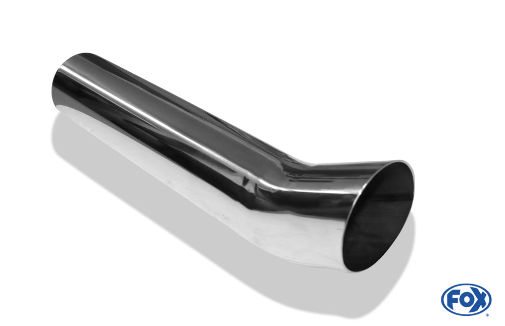 FOX Anschweißendrohr Typ 18 Ø 76 mm / Länge: 400 mm - rund / uneingerollt / FOX-Design / ohne Absorber