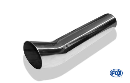 FOX Anschweißendrohr Typ 18 Ø 76 mm / Länge: 400 mm - rund / uneingerollt / FOX-Design / ohne Absorber