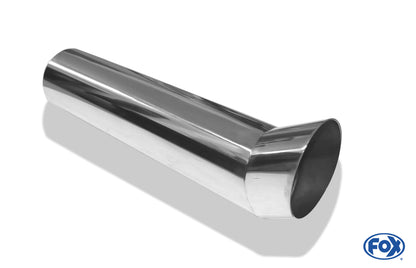 FOX Anschweißendrohr Typ 18 Ø 90 mm / Länge: 400 mm - rund / uneingerollt / FOX-Design / ohne Absorber