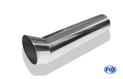 FOX Anschweißendrohr Typ 18 Ø 90 mm / Länge: 400 mm - rund / uneingerollt / FOX-Design / ohne Absorber
