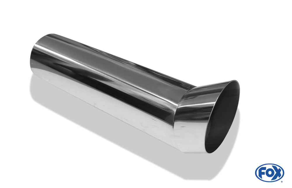 FOX Anschweißendrohr Typ 18 Ø 100 mm / Länge: 400 mm  - rund / uneingerollt / FOX-Design / ohne Absorber