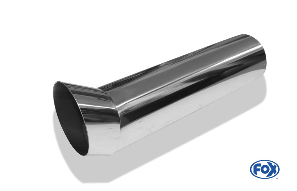 FOX Anschweißendrohr Typ 18 Ø 100 mm / Länge: 400 mm  - rund / uneingerollt / FOX-Design / ohne Absorber