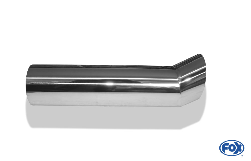 FOX Anschweißendrohr Typ 18 Ø 100 mm / Länge: 400 mm  - rund / uneingerollt / FOX-Design / ohne Absorber
