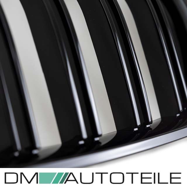 Satz Kühlergrill SET Schwarz Hochglanz Doppelsteg passend für BMW X3 E83 LCI 06-11