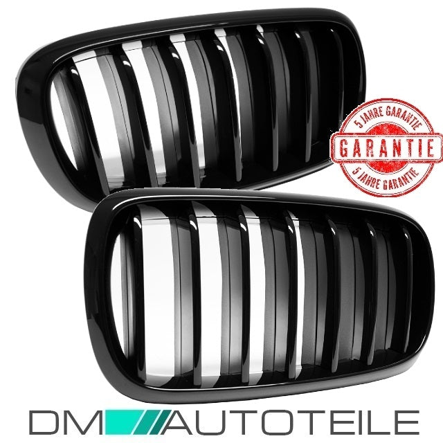 Sport Performance Kühlergrill Gitter schwarz hochglanz passt für BMW X5 F15 / X6 F16 auch M