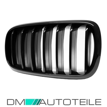 Sport Performance Kühlergrill Gitter schwarz hochglanz passt für BMW X5 F15 / X6 F16 auch M