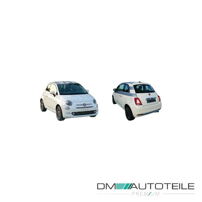 Stoßstange hinten grundiert passt für Fiat 500 (312) Facelift ab 2016 mit PDC