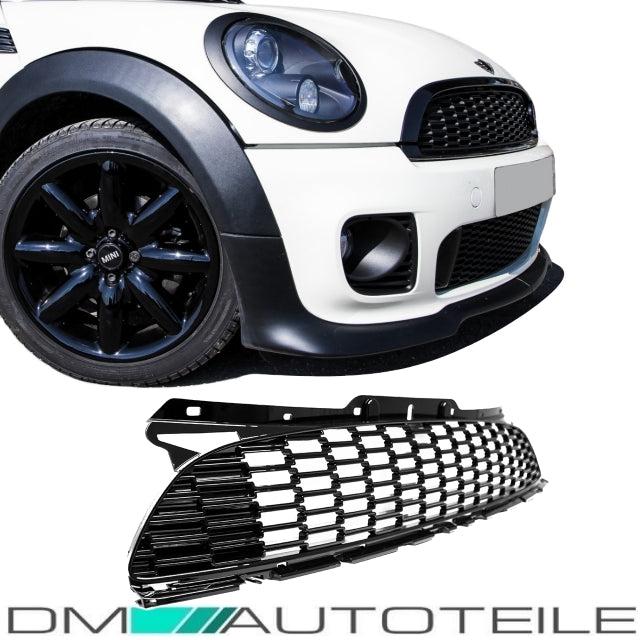 Mini Cooper R56 R57 Kühlergrill SET 3-teilig 2006-2009 hochglanz Schwarz