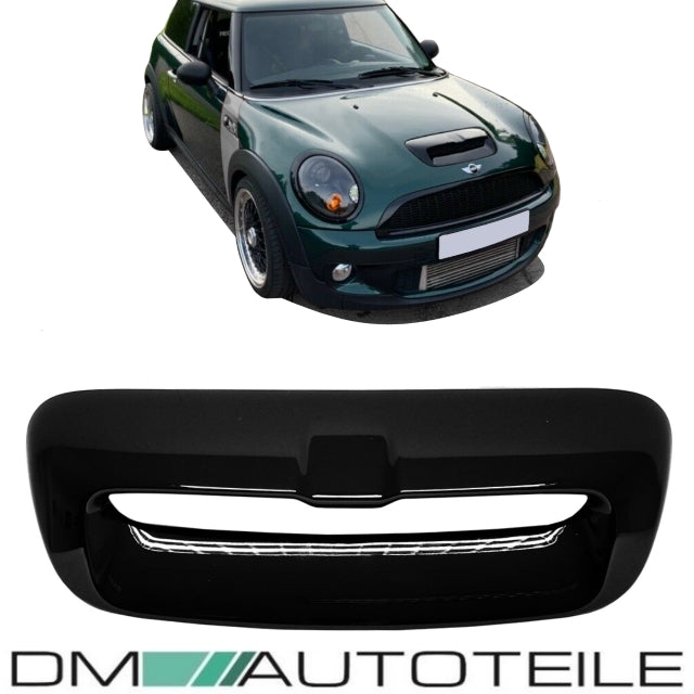 Lufteinlass Lufthutze Schwarz Glänzend passt für Mini Cooper S R55 R56 R57 Haube