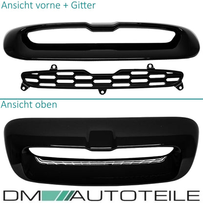 Lufteinlass Lufthutze Schwarz Glänzend passt für Mini Cooper S R55 R56 R57 Haube