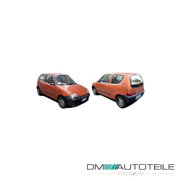 Stoßstange vorne schwarz passt für Fiat Seicento 600 (187) 2000-2010 mit Klima