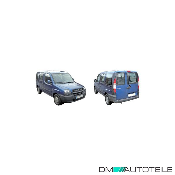 Außenspiegel rechts kpl. konvex glasklar schwarz passt für Fiat Doblo Cargo