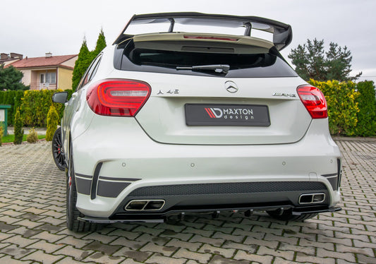 Diffusor Heck Ansatz für Mercedes A45 AMG W176 schwarz matt