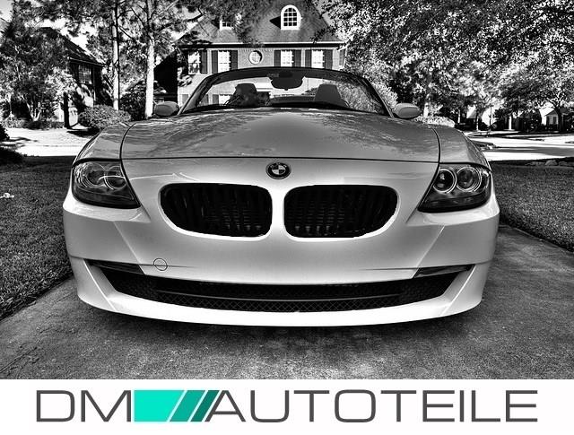 Satz Kühlergrill Schwarz Matt 02-09 passend für BMW Z4 E85 E86 Coupe Cabrio