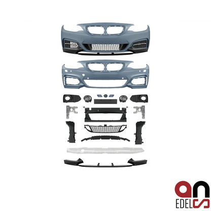 AN Evo Umbau Performance Stoßstange +Spoiler vorne für SRA +mit/ohne PDC passend für BMW 2er F22 F23 Serie & M-Paket Model...