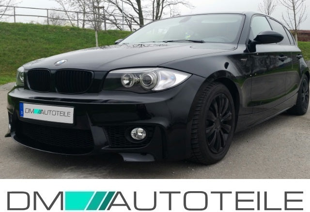 Front Stoßstange + Grill Schwarz passt für BMW 1er E81 E82 E87 E88 nicht M +ABE