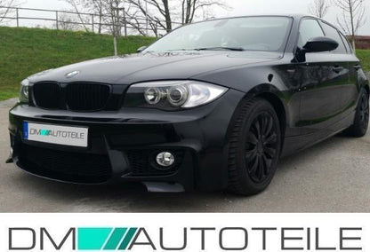 Front Stoßstange + Grill Schwarz passt für BMW 1er E81 E82 E87 E88 nicht M +ABE