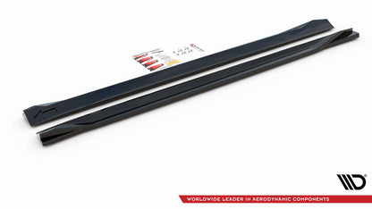 Seitenschweller Ansatz für Volvo XC60 Mk2 R-Design schwarz matt