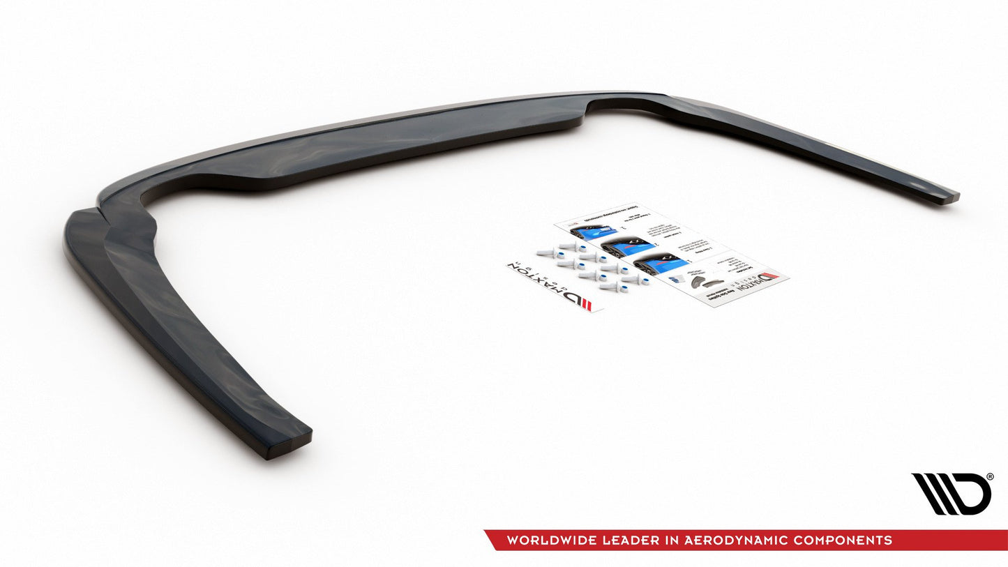 Mittlerer Diffusor Heck Ansatz für Skoda Octavia Mk4 schwarz matt