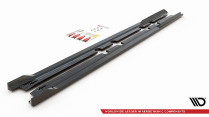 Seitenschweller Ansatz für V.2 für Seat Leon FR Mk4 / Cupra Leon  schwarz Hochglanz