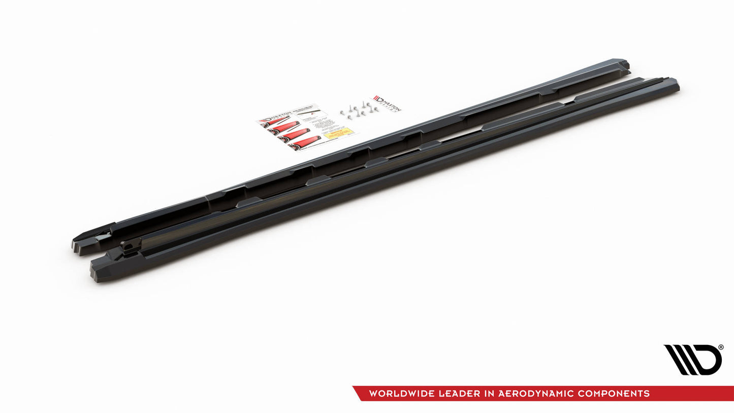 Seitenschweller Ansatz für Toyota RAV4 Mk5 schwarz Hochglanz