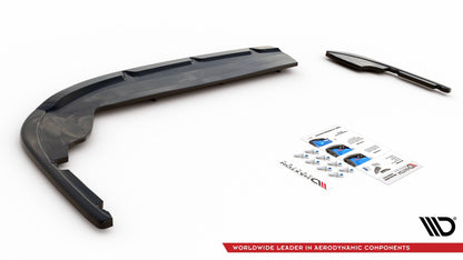 Mittlerer Diffusor Heck Ansatz DTM Look für Peugeot 508 GT-Line Mk2 schwarz Hochglanz
